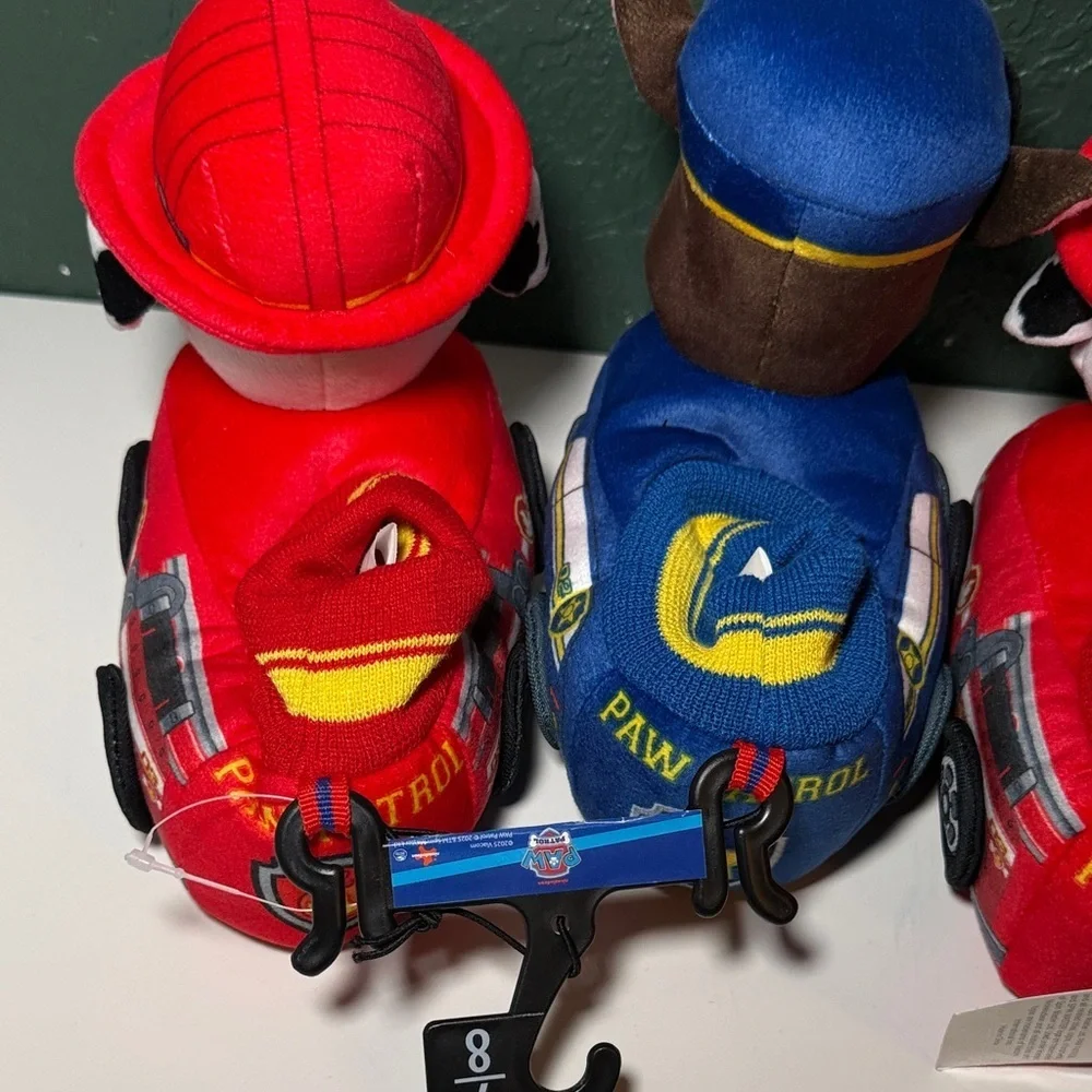 NEW! Paw Patrol Kids Toddler Plush Slippers Size 7/8